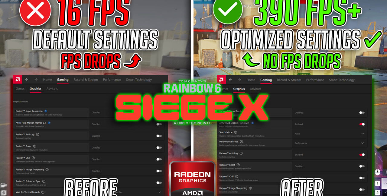 Rainbow Six: Siege β BEST AMD Radeon Settings for MAX FPS & LOW Input Lag! π§ Rainbow Six: Siege β BEST AMD Radeon Settings for MAX FPS & LOW Input Lag! π§