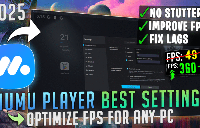 MuMu Player – BEST SETTINGS for Smooth Gaming & MAX FPS on ANY PC 📈 (2025 Guide)