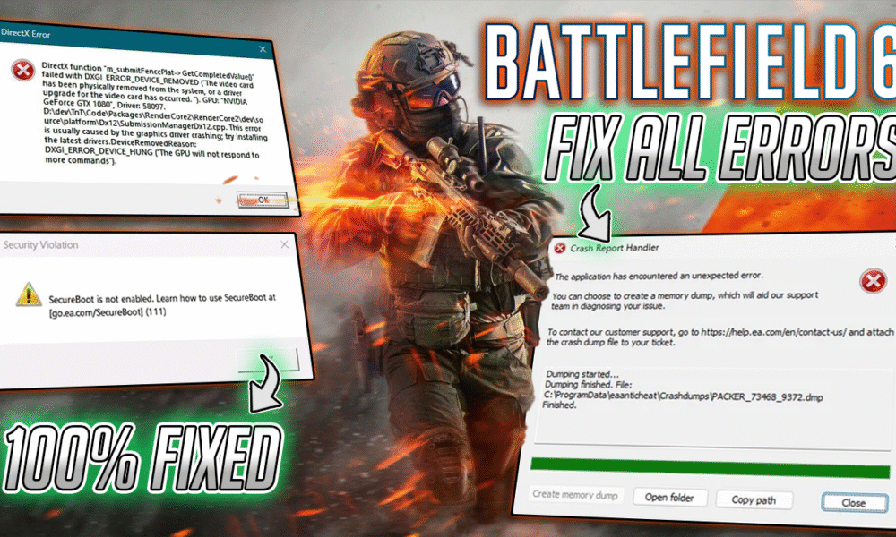 How to Fix Battlefield 6 Errors – Fix Crashing, Insufficient VRAM Requirement & Black Screen Errors How to Fix Battlefield 6 Errors – Fix Crashing, Insufficient VRAM Requirement & Black Screen Errors