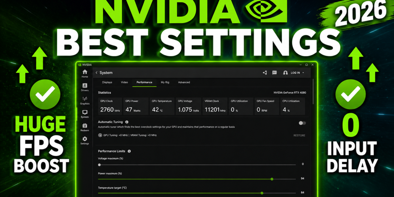 Best Nvidia App Settings for MAX Performance in 2026📈