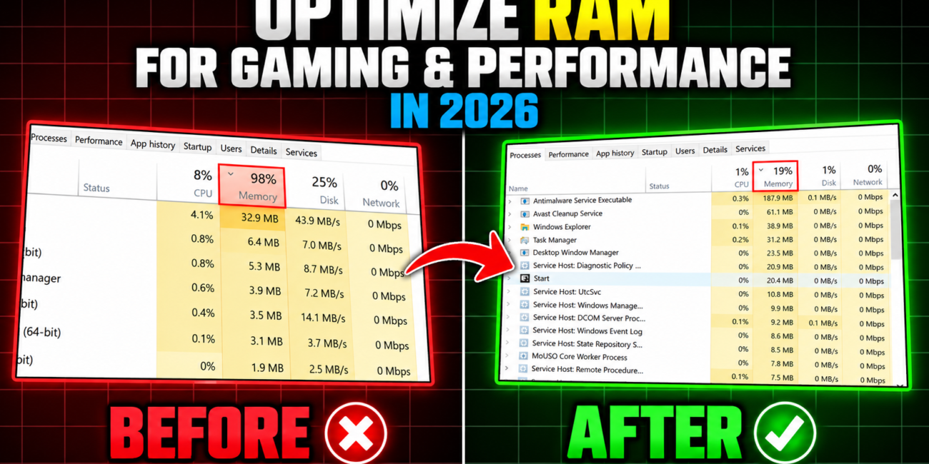 How to Optimize RAM for Gaming & Performance on PC & Laptop in 2026 📈