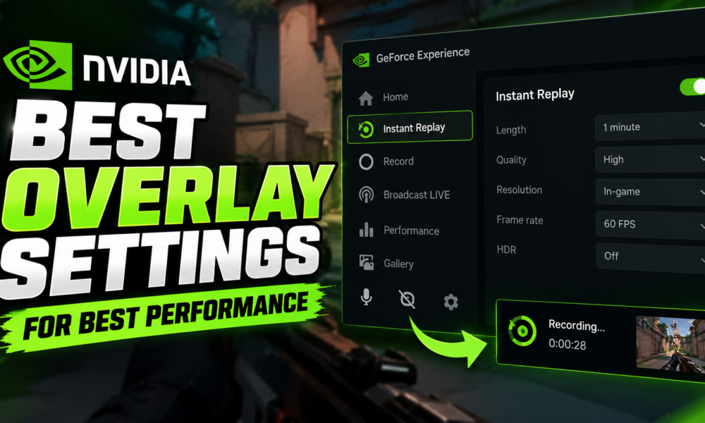 BEST NVIDIA Overlay Settings for Recording & MAX Gaming Performance 📈