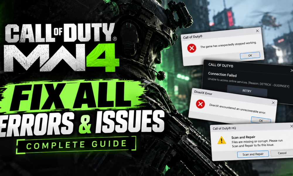 Call of Duty MW4: Fix Freezing, Crashing, Black Screen & ALL ERRORS on ANY PC 📈