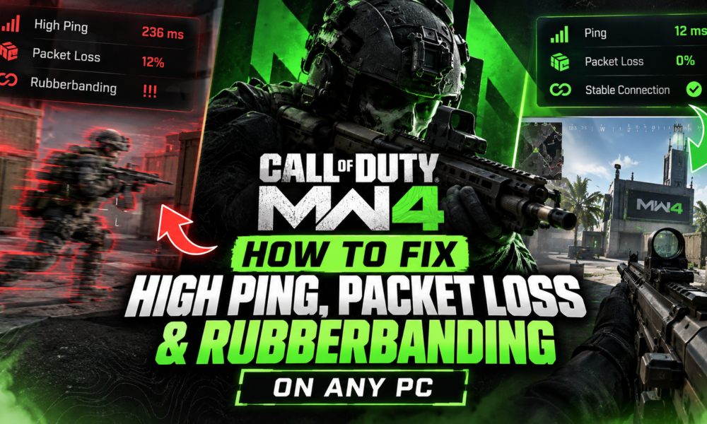 Call of Duty MW4: How to Fix High Ping, Packet Loss & Rubberbanding on ANY PC🌐