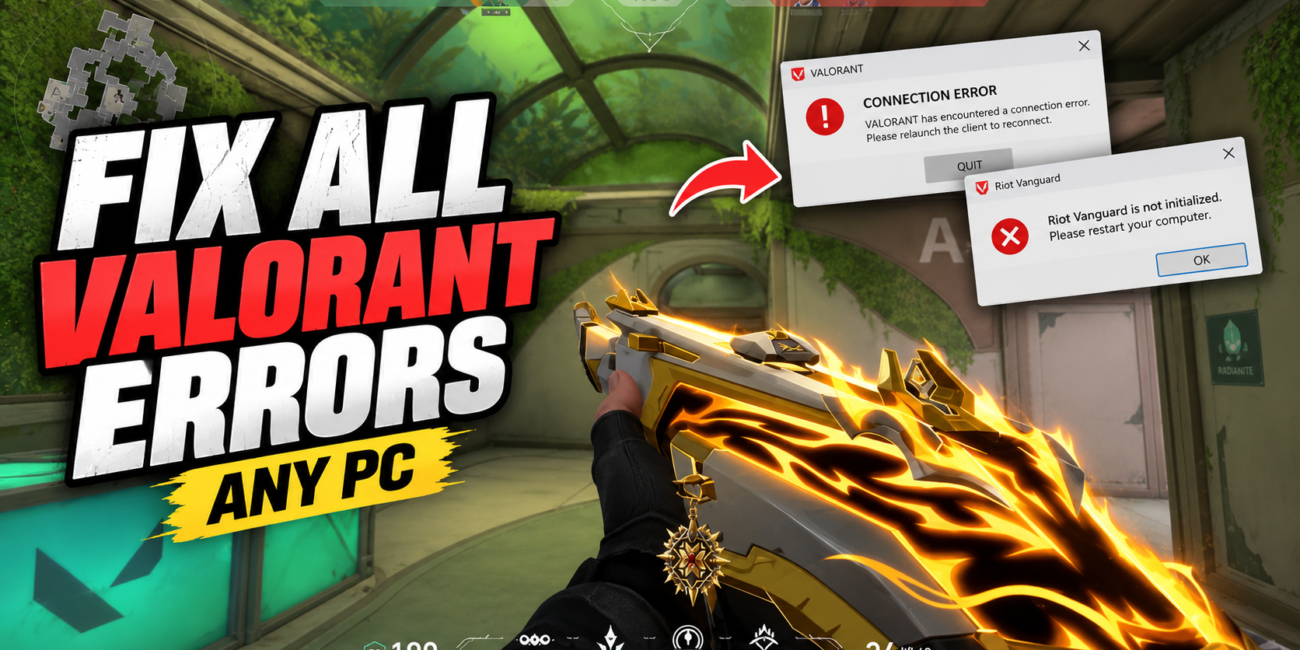 How to FIX ALL ERRORS & Issues in Valorant on ANY PC📈